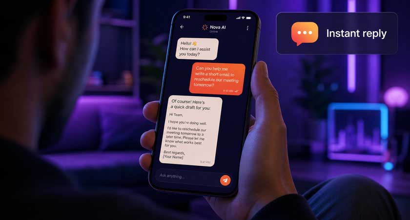 AI chatbot agent delivering instant replies to customer inquiries